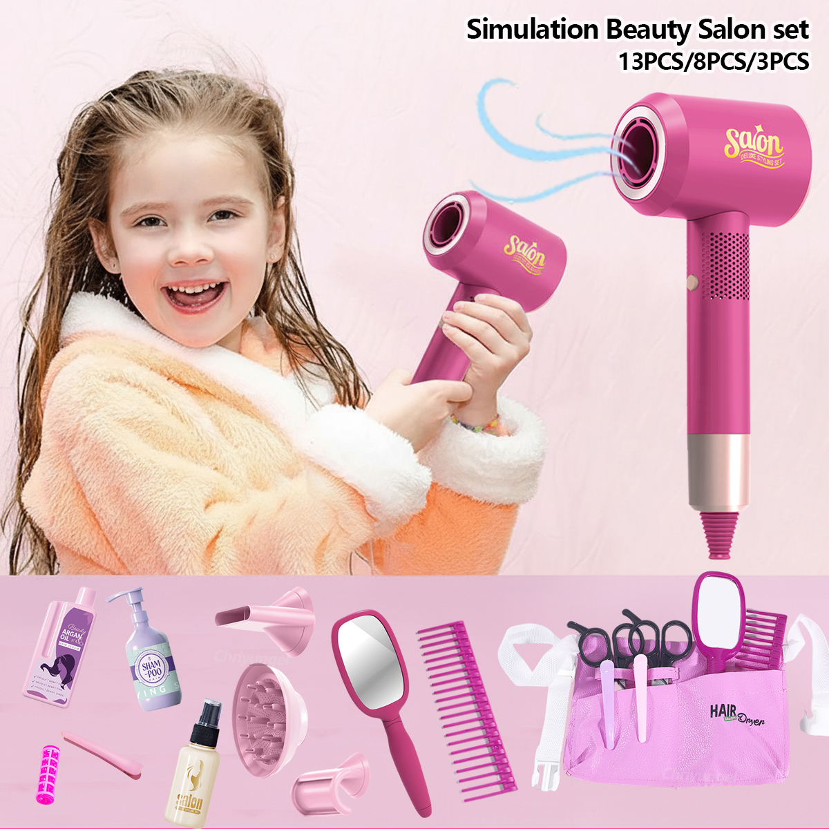 Beauty Makeup Set For Kids - Kids Beauty Salon Set with Pretend
