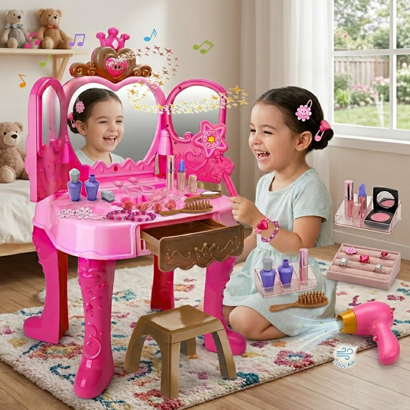 Beauty Makeup Set For Kids - Girls Makeup Toys Woman Career Role
