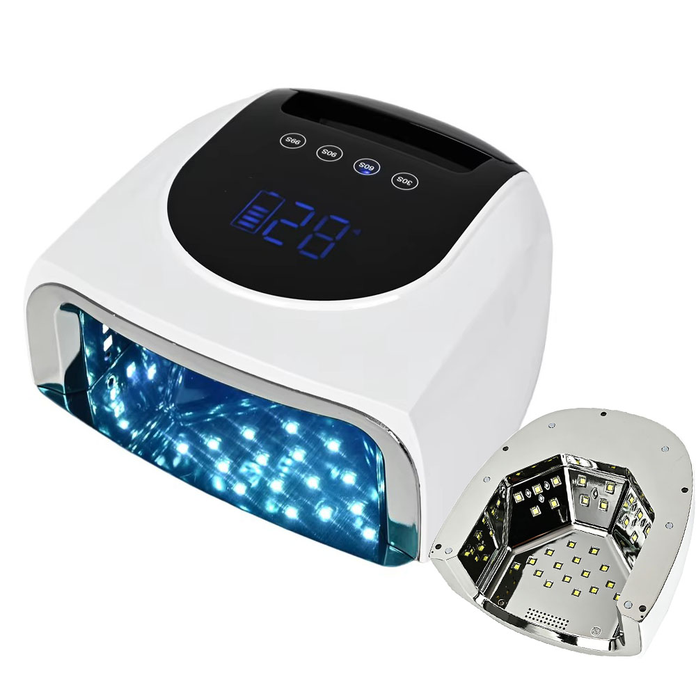 Uv Nail Lamp - Rechargeable 96W Nail Lamp with Mirror