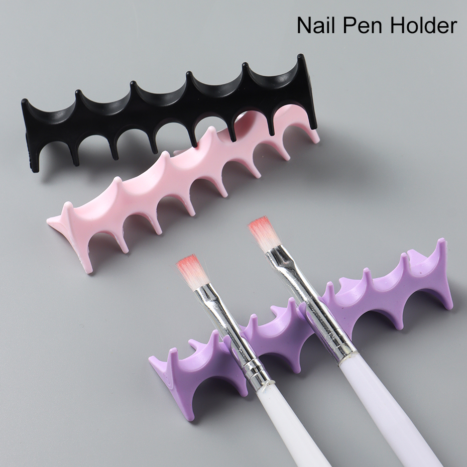 Beauty Full Makeup - Soft Silicone Nail Pen Holder Brush