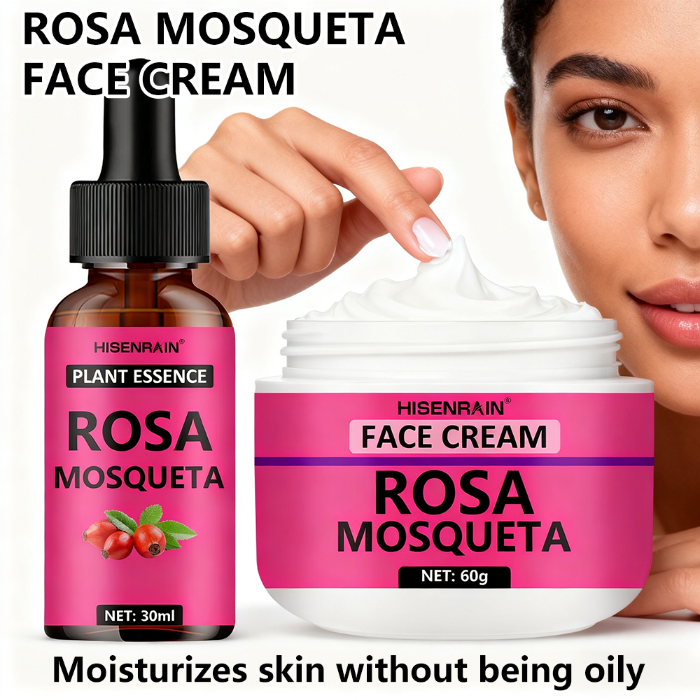 Anti-Aging Face Cream - HISENRAIN Rosehip Skincare Set: Hydrating Serum