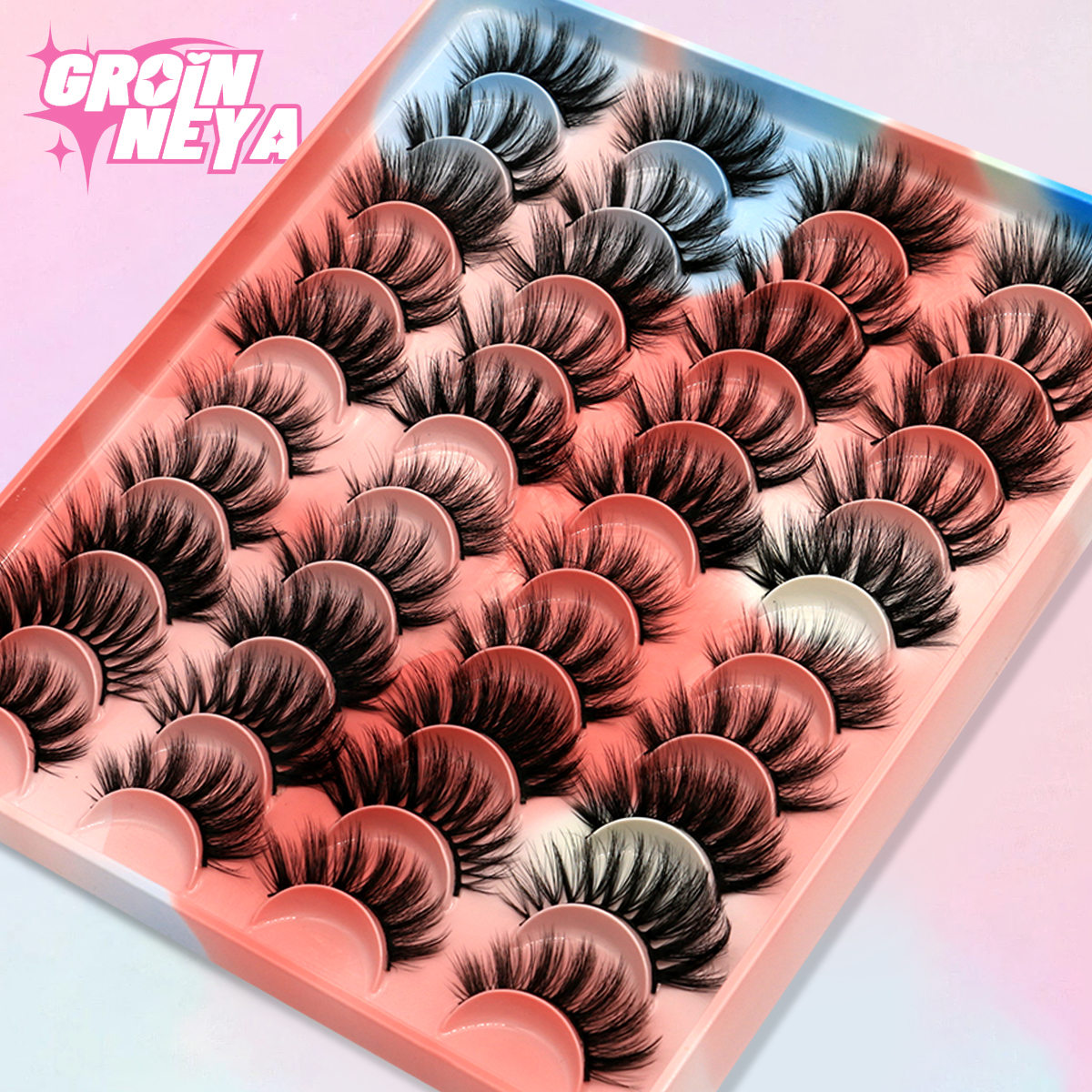 Beauty Full Makeup - GROINNEYA 5/10/20 Pairs 3D Faux Mink