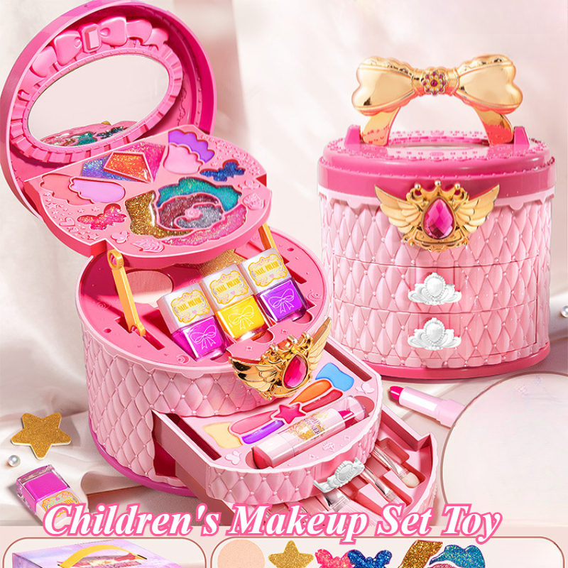 Beauty Makeup Set For Kids - Girls Makeup Set Three Layer Cosmetic