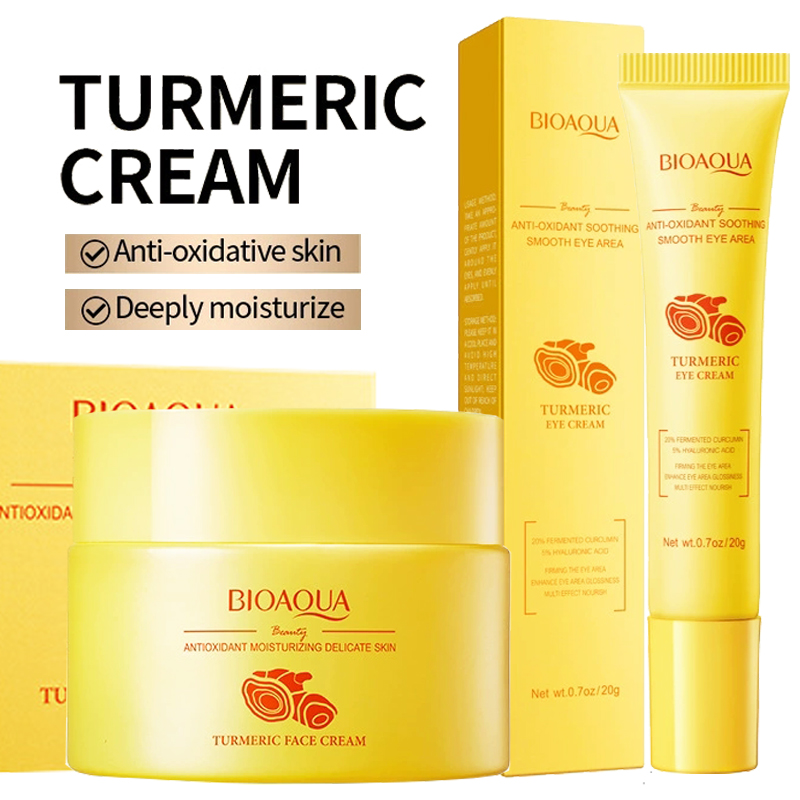 Anti-Aging Face Cream - BIOAQUA Turmeric Skin Care Sets Moisturizing
