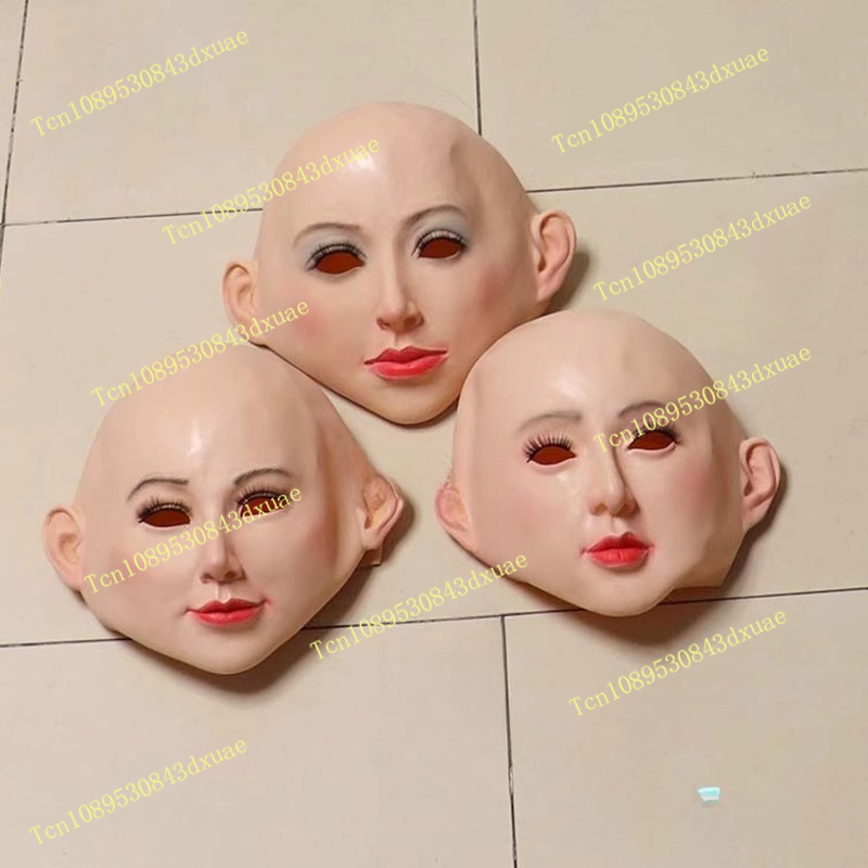 Beauty Full Makeup - Silicone simulation headgear beautiful woman human