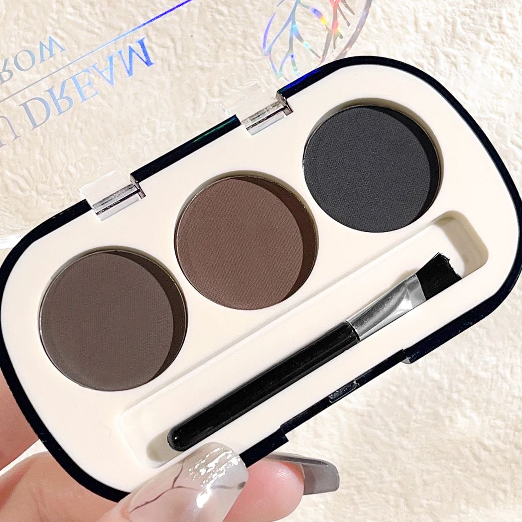 Eyebrow Pomade Pencil - 3-color Eyebrow Powder Palette With Eyebrow