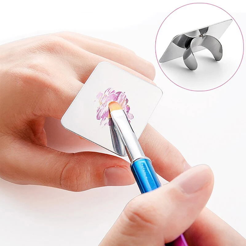 Beauty Makeup Eyeshadow Palette - Hand-held Stainless Steel Makeup Mixer Nail