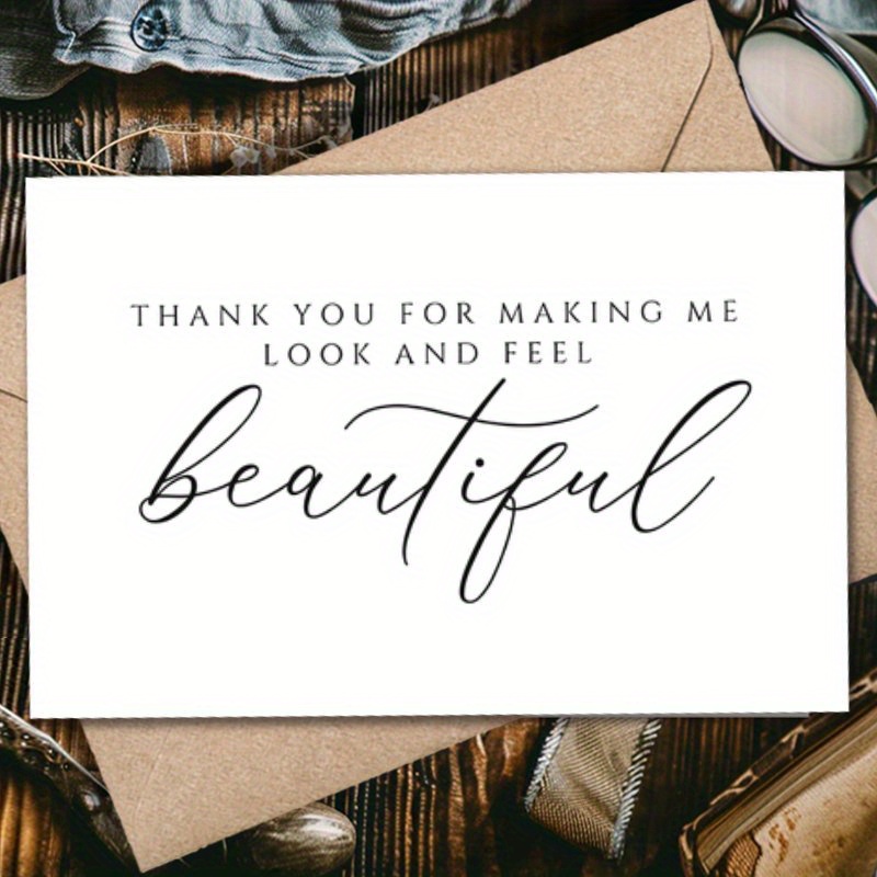 Beauty Makeup Bridal - Humorous Wedding Makeup Thank You Card