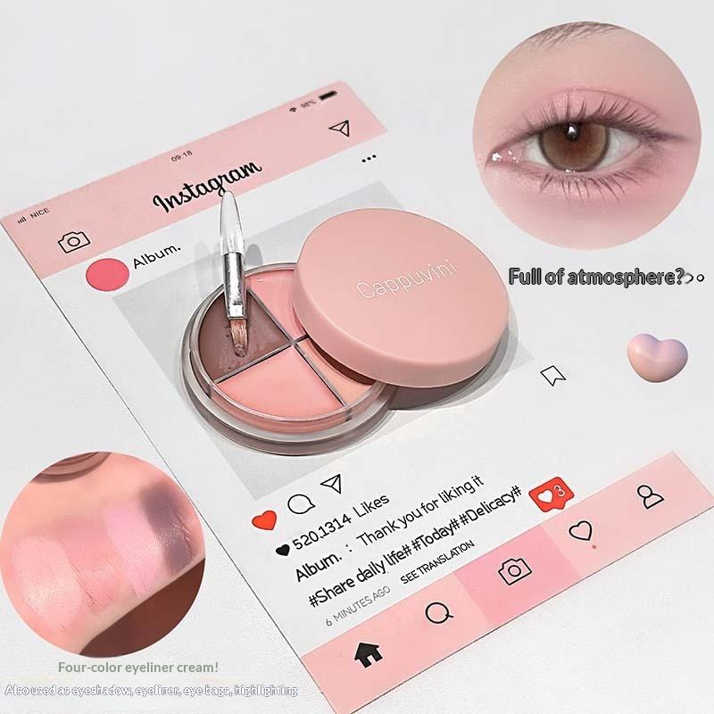 Cappuvini 4 Color Matte Velvet - Beauty Makeup Eyeshadow Palette ulasan dan harga