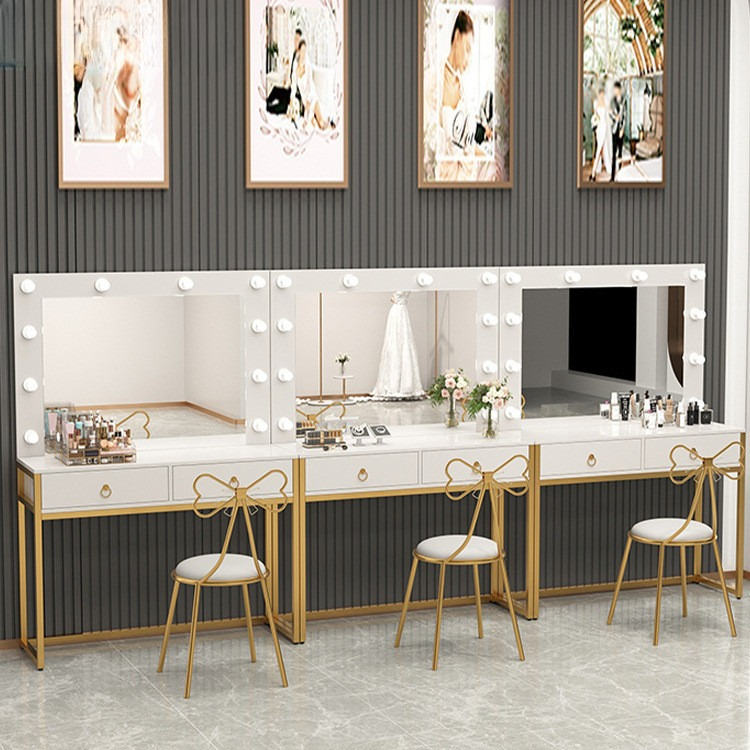 Dressing table with light mirr - Beauty Makeup Bridal ulasan dan harga