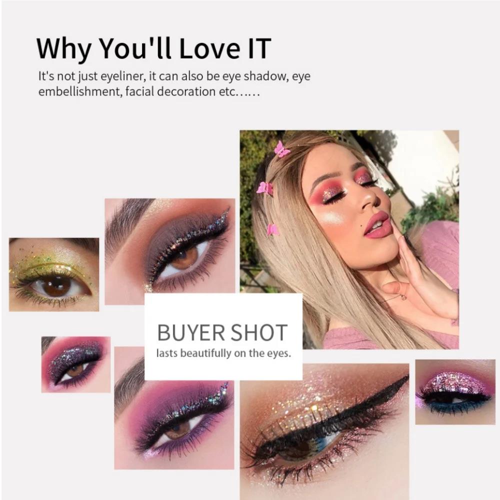 12pcs Glitter Eyeliner Set Lon - Eyeshadow Glitter Pigment ulasan dan harga