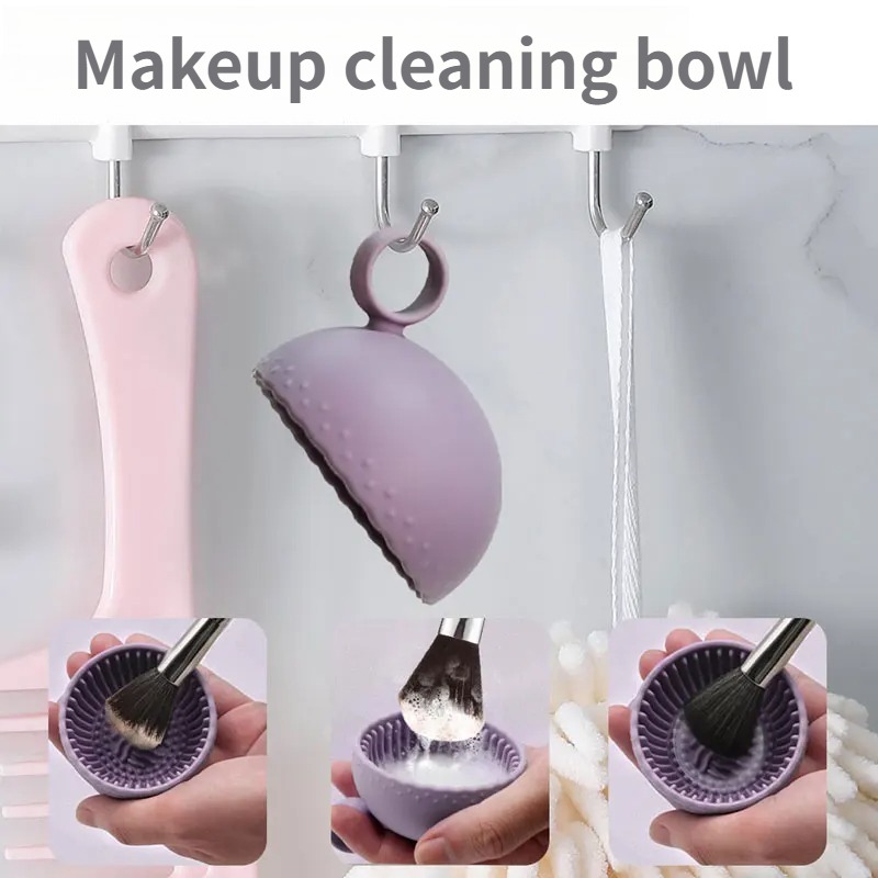 Soft Silicone Makeup Brush Cle - Blush Brush Kabuki ulasan dan harga