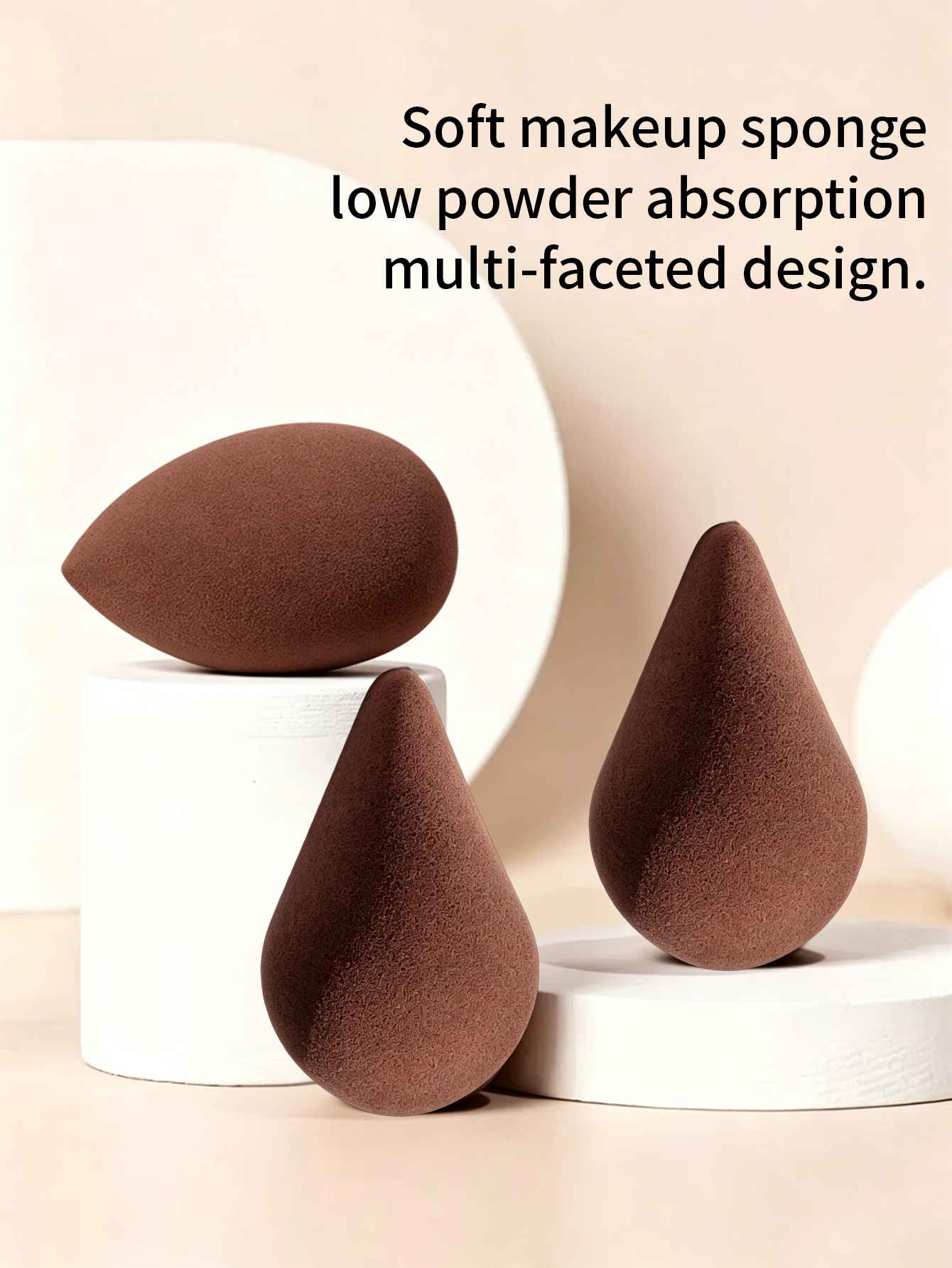 1/3/4pcs Brown  Makeup Sponge  - Beauty Makeup Tools Use ulasan dan harga