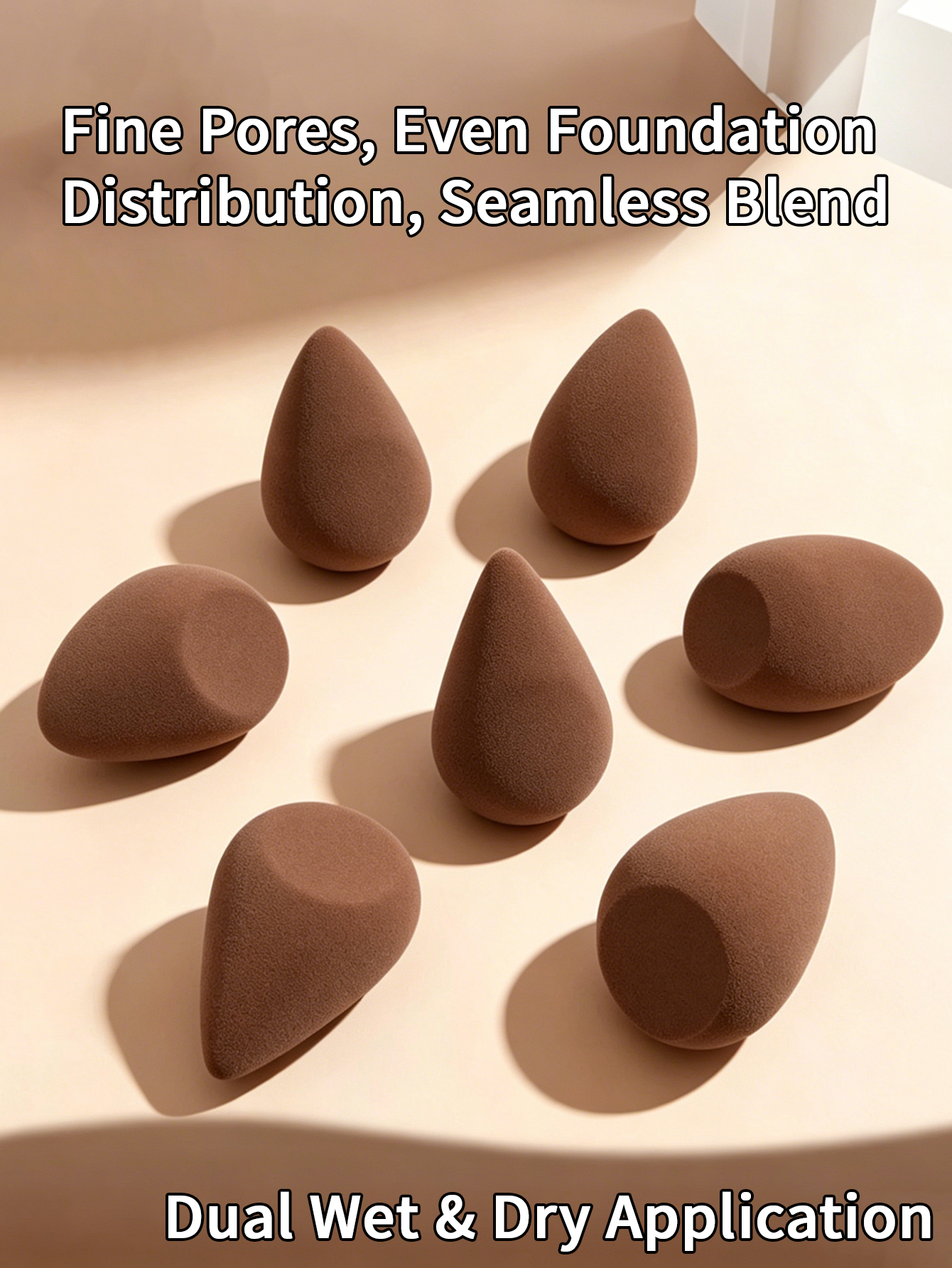 1/3/4pcs Brown  Makeup Sponge  - Beauty Makeup Tools Use ulasan dan harga