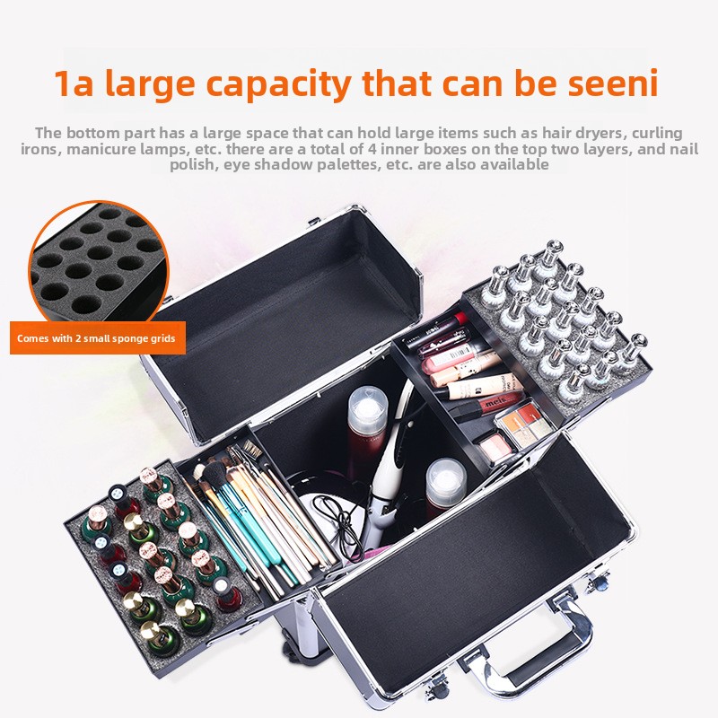 Professional Nail Art Case Rol - Beauty Makeup Case ulasan dan harga