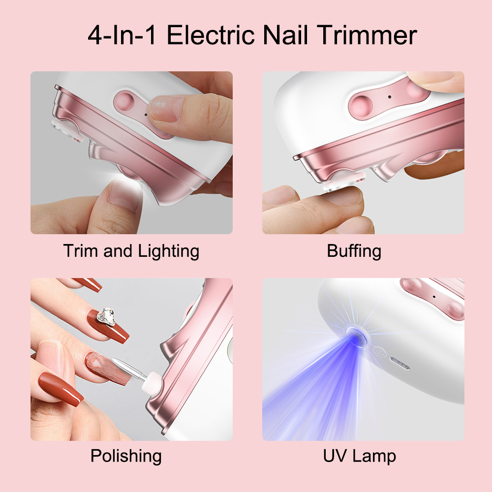 4-in-1 Electric Nail Clipper A - Uv Nail Lamp ulasan dan harga
