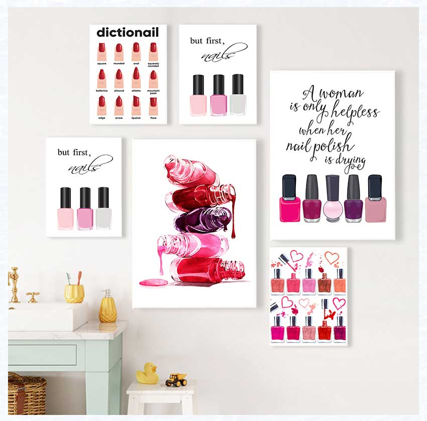 Art Posters and Prints Nail Te - Beauty Makeup Quotes ulasan dan harga