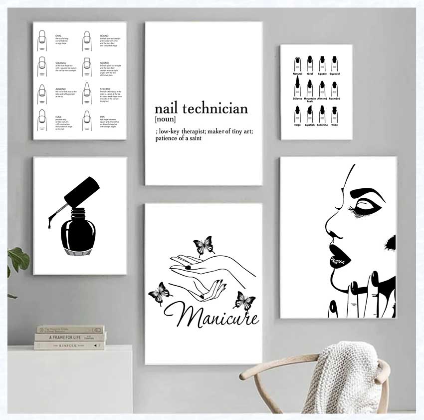 Art Posters and Prints Nail Te - Beauty Makeup Quotes ulasan dan harga