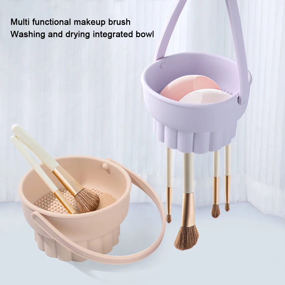 1PC Silicone Washing Bowl Make - Blush Brush Kabuki ulasan dan harga