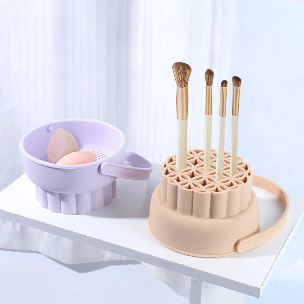 1PC Silicone Washing Bowl Make - Blush Brush Kabuki ulasan dan harga