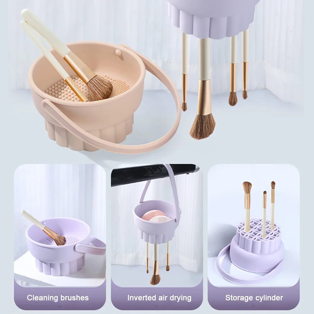 1PC Silicone Washing Bowl Make - Blush Brush Kabuki ulasan dan harga