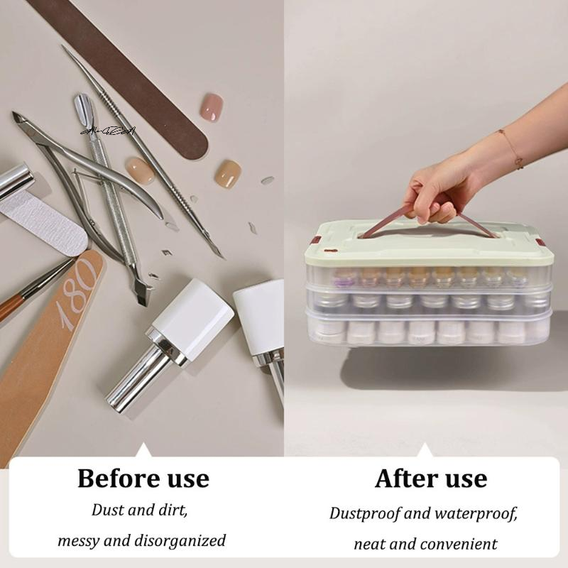PVC Nail Polish Organizer UV G - Beauty Makeup Case ulasan dan harga