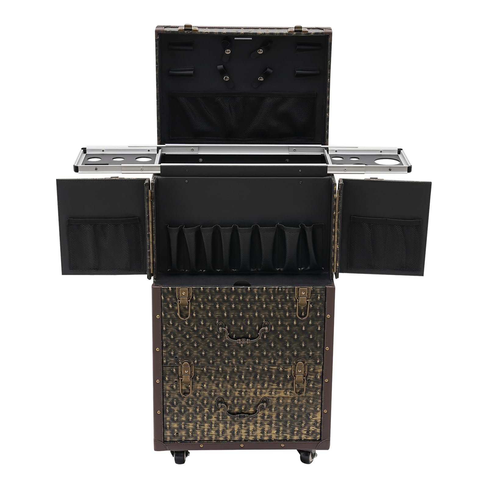 Rolling Lockable Makeup Train  - Beauty Makeup Case ulasan dan harga