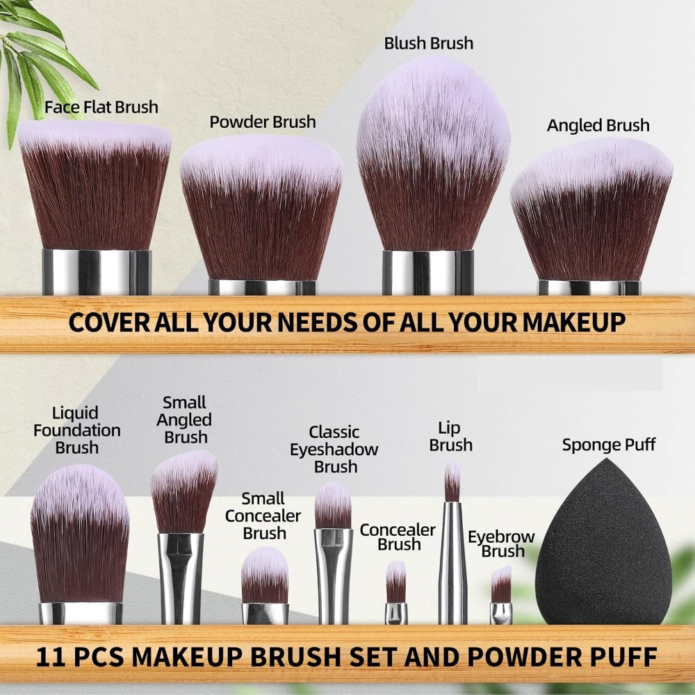 BS-MALL Makeup Brush Set 11Pcs - Blush Brush Kabuki ulasan dan harga