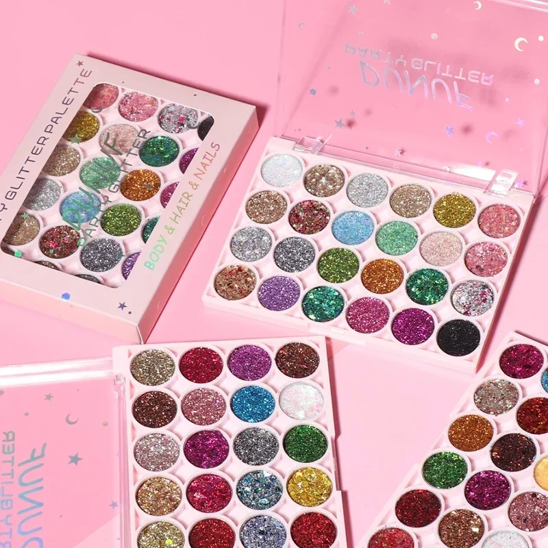 24Colors Body Face Glitter Gel - Eyeshadow Glitter Pigment ulasan dan harga