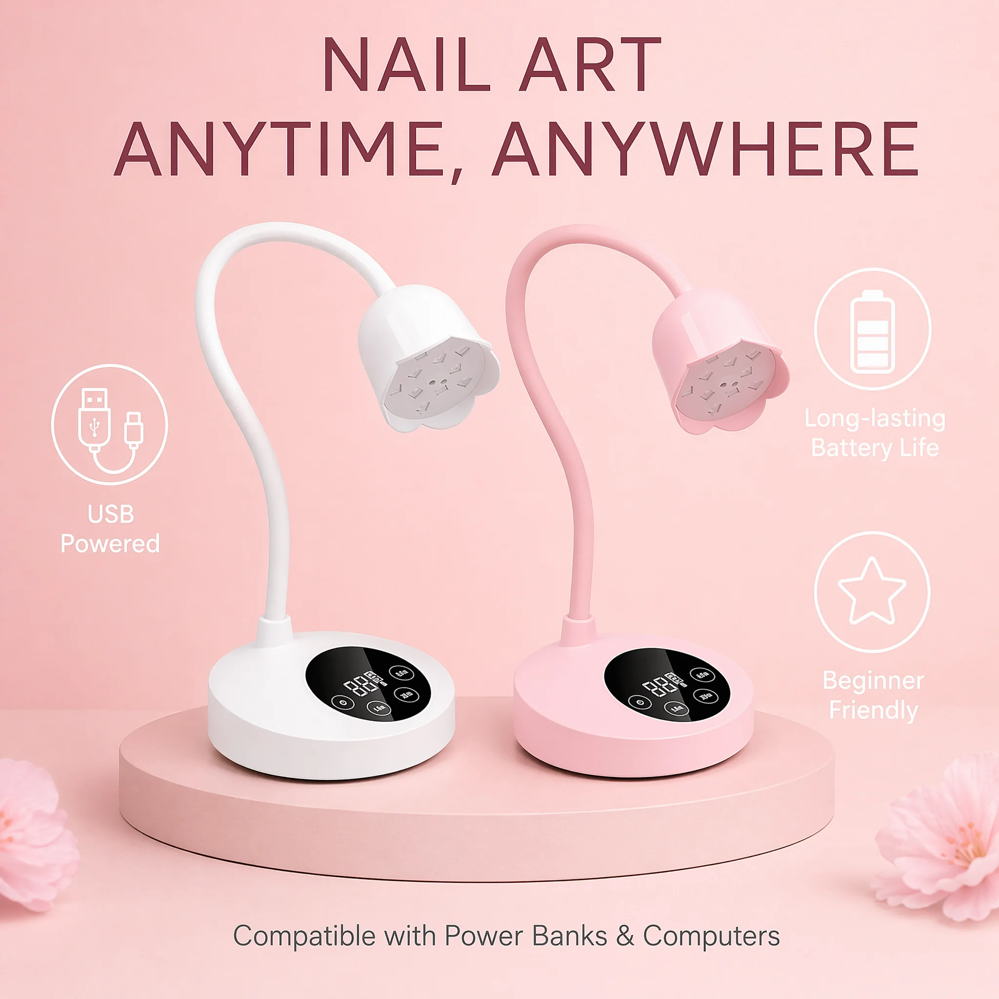 UV LED Nail Lamp Rechargeable  - Uv Nail Lamp ulasan dan harga