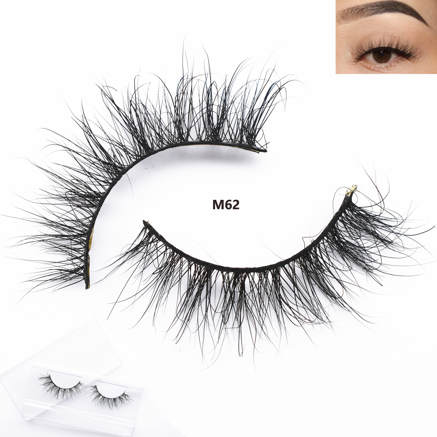 M62 Winged Mink Lashes Fluffy  - Beauty Full Makeup ulasan dan harga