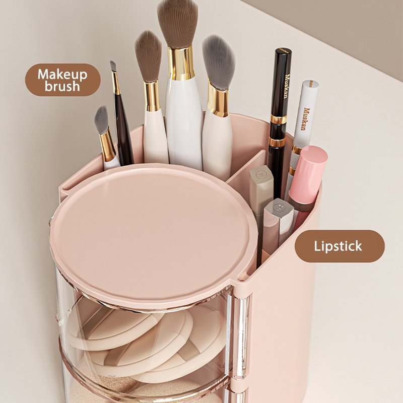 2-in-1 Rotatable Makeup Brushe - Blush Brush Kabuki ulasan dan harga