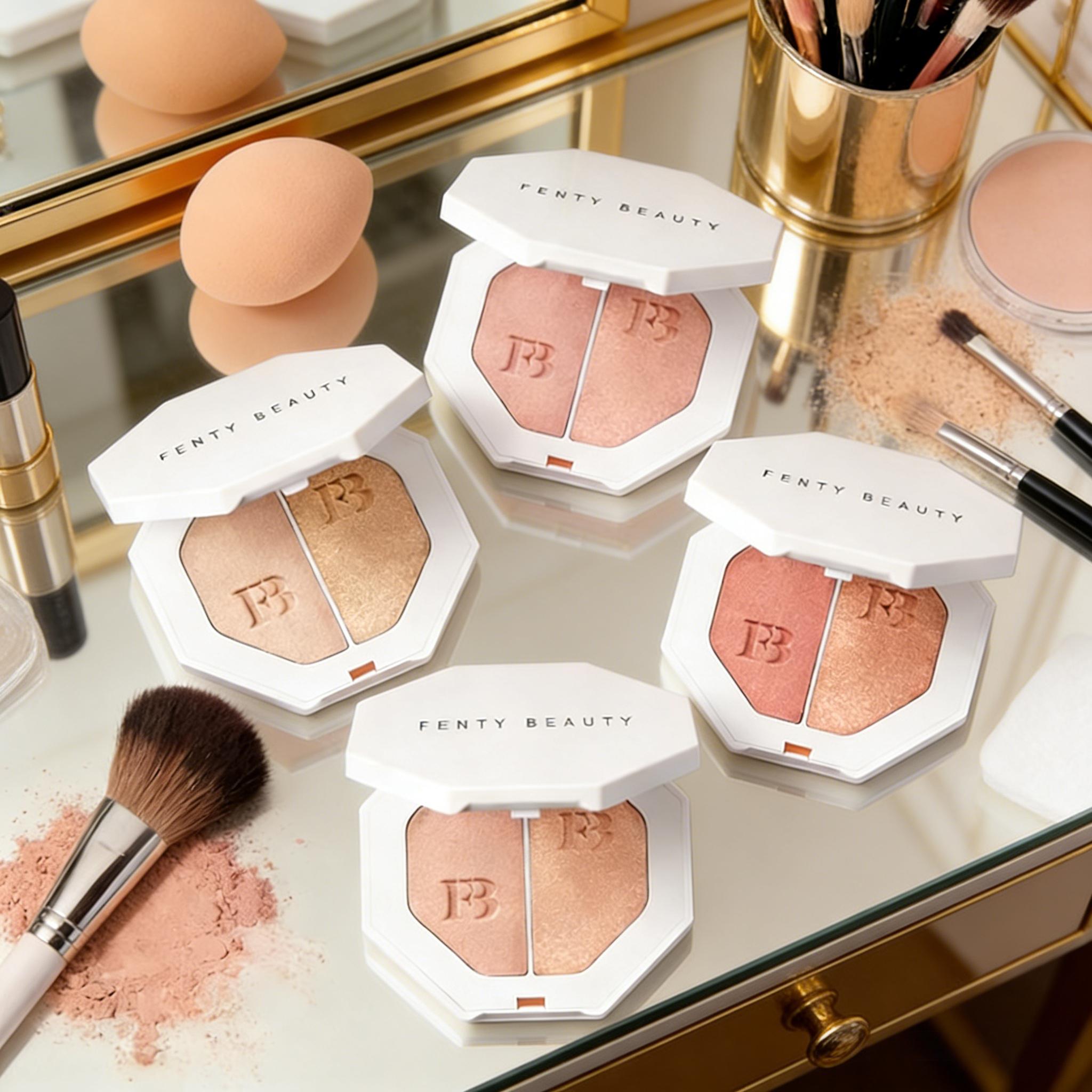 Fashion Fenty Beauty Two Color - Fenty Beauty Makeup Highlighter ulasan dan harga