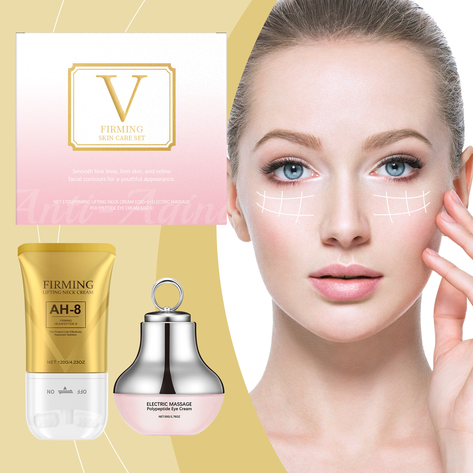 Ah-8 Firming Neck Cream Smooth - Anti-Aging Face Cream ulasan dan harga