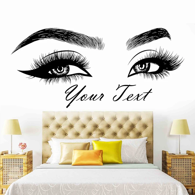 Eyelashes Brows Vinyl Sticker  - Beauty Makeup Quotes ulasan dan harga