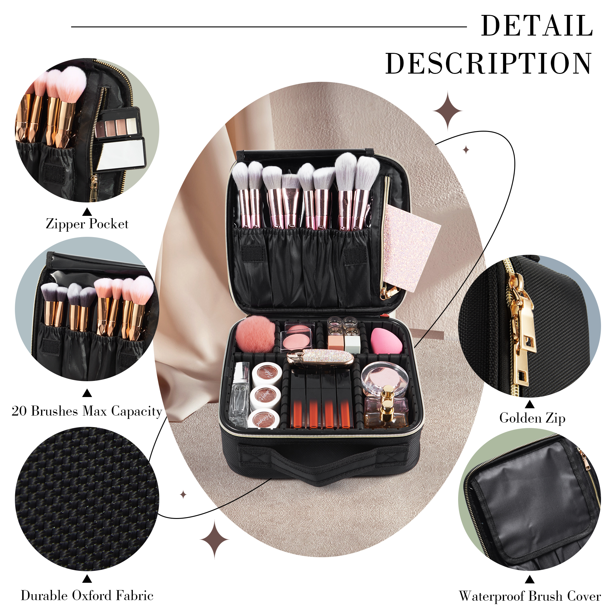 Cosmetic Case Makeup Bag Vanit - Beauty Makeup Vanity ulasan dan harga