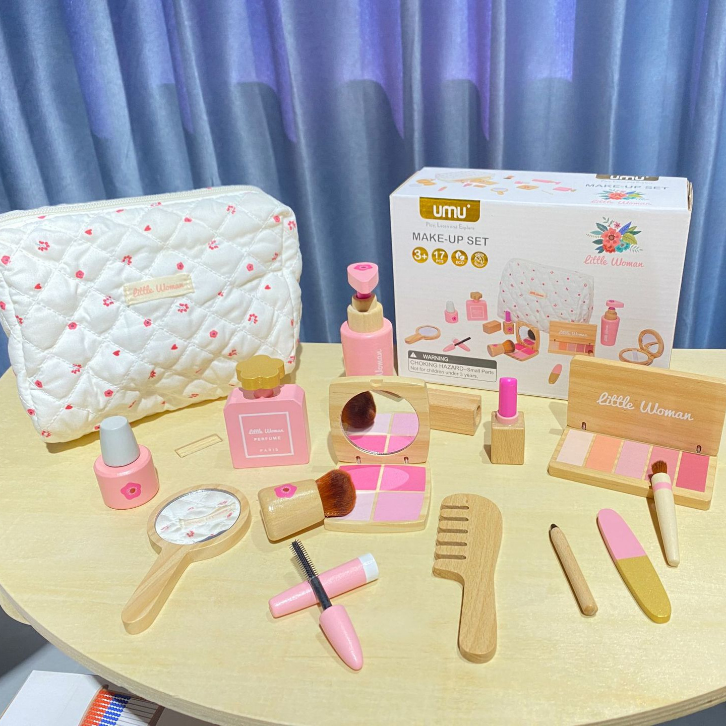 Makeup Toy Kits Wooden Makeup  - Beauty Makeup Games For Girls ulasan dan harga