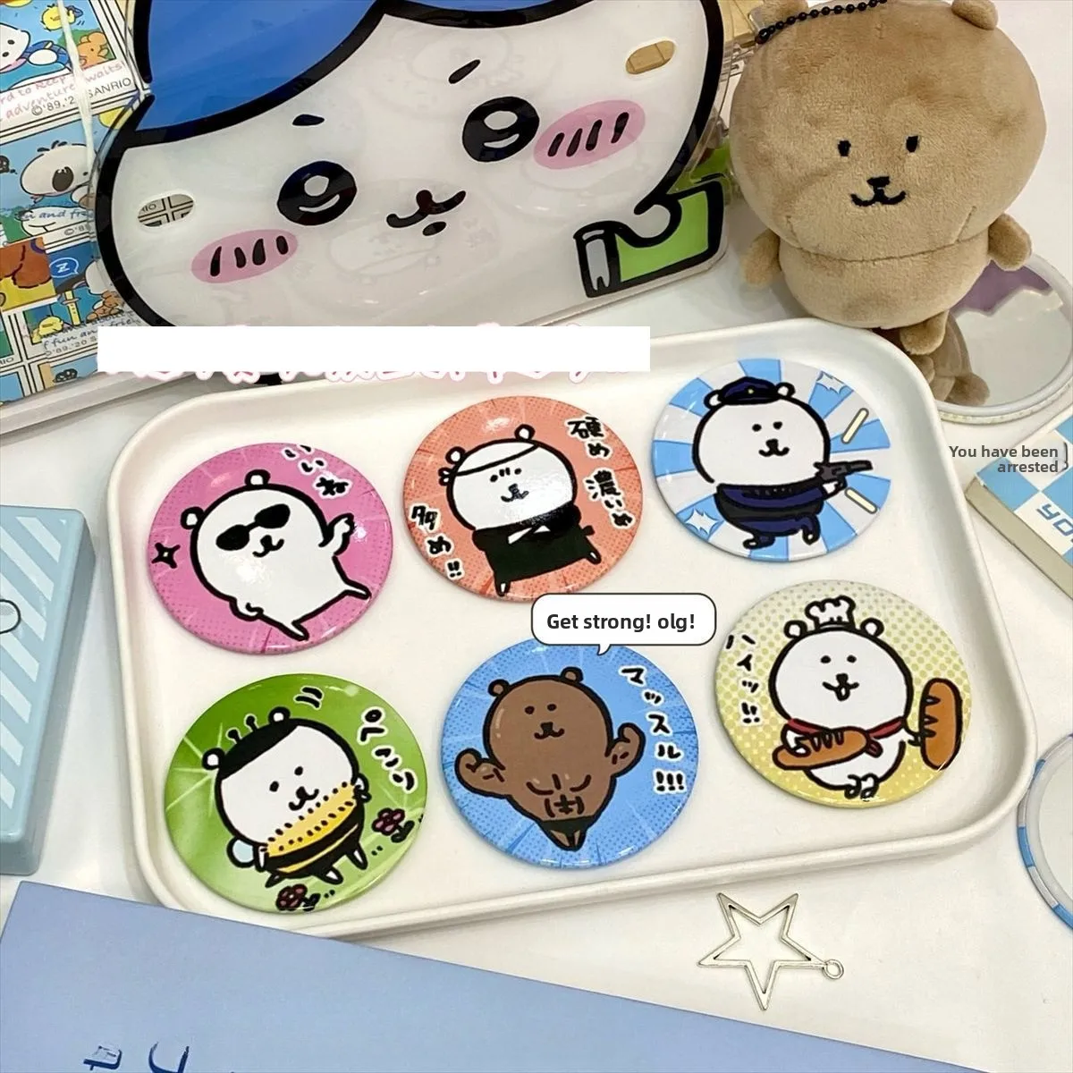 Joke Bear Round Compact Mirror - Beauty Makeup Vanity ulasan dan harga