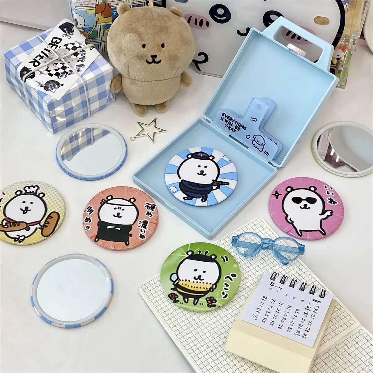 Joke Bear Round Compact Mirror - Beauty Makeup Vanity ulasan dan harga