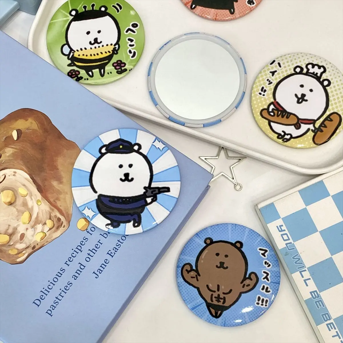 Joke Bear Round Compact Mirror - Beauty Makeup Vanity ulasan dan harga