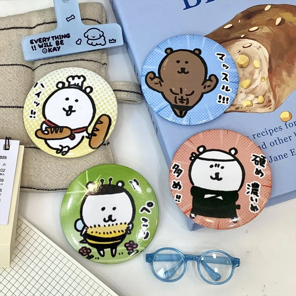 Joke Bear Round Compact Mirror - Beauty Makeup Vanity ulasan dan harga