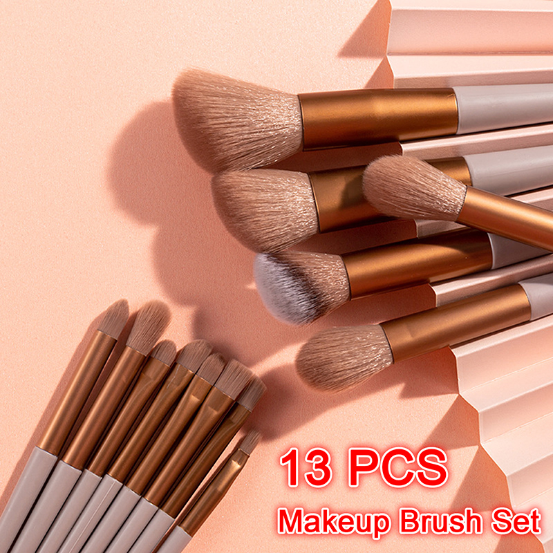 13Pcs Professional Beauty Powd - Blush Brush Kabuki ulasan dan harga