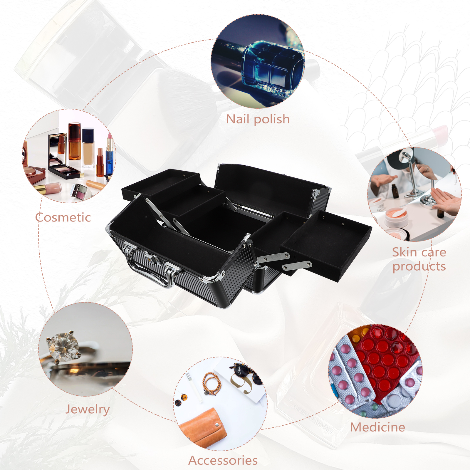 Makeup Case Handheld Storage C - Beauty Makeup Case ulasan dan harga