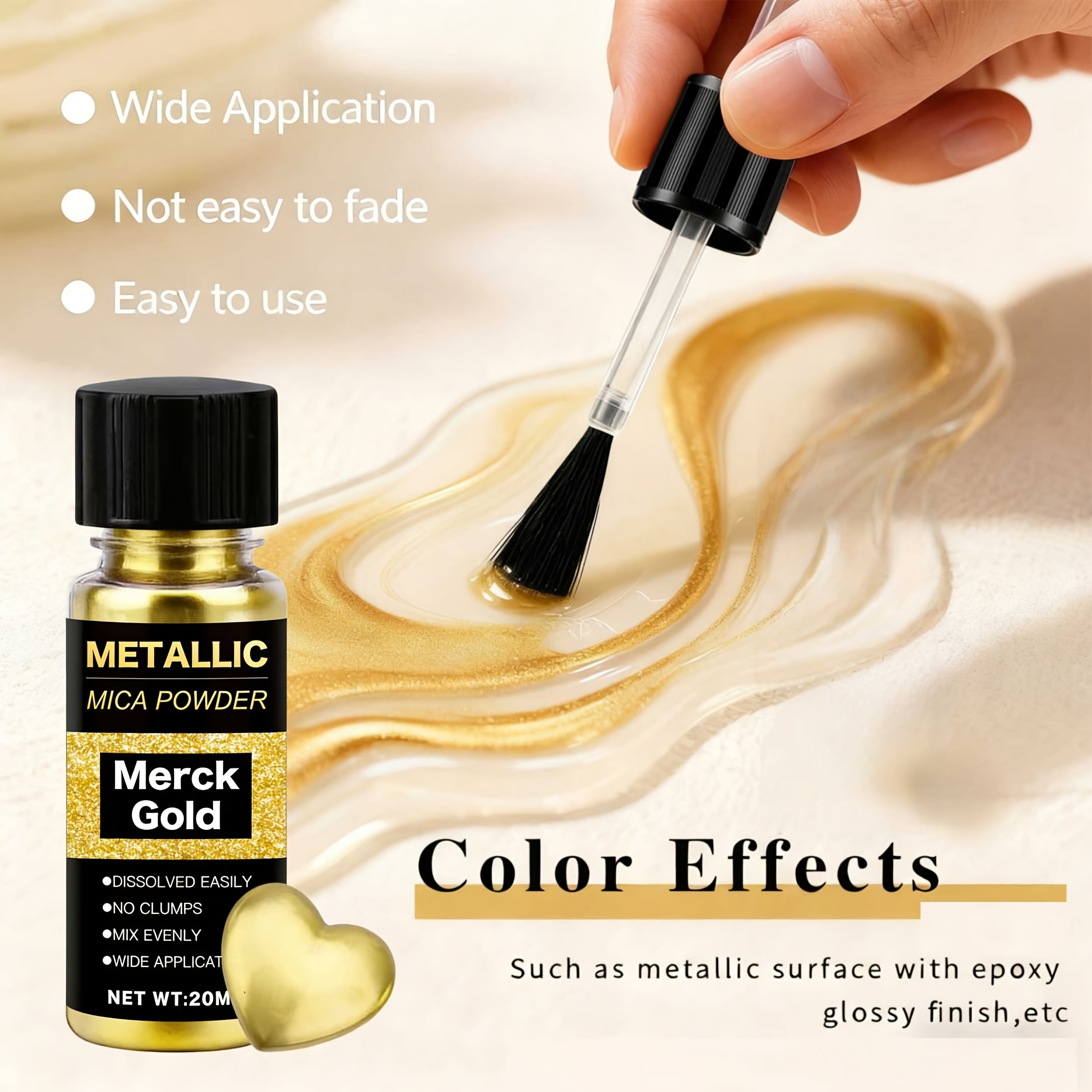 Metallic Mica Powder, Brushed  - Blush Brush Kabuki ulasan dan harga