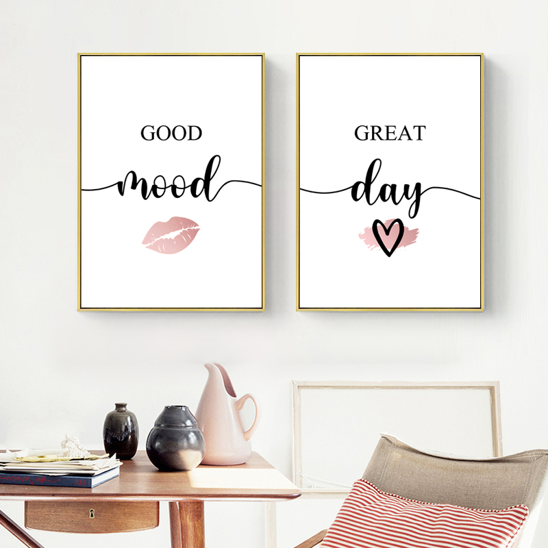 Nordic Pink Woman Red Lip Nail - Beauty Makeup Quotes ulasan dan harga