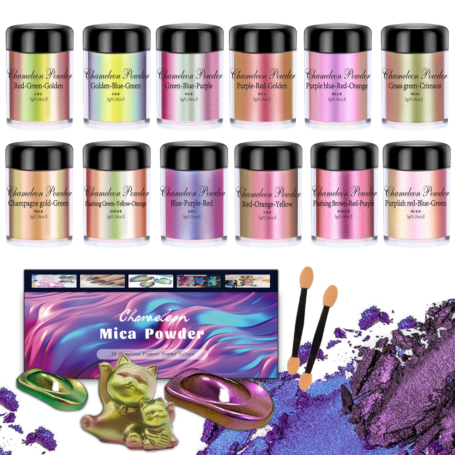 Mirror Chameleon Resin Pigment - Eyeshadow Glitter Pigment ulasan dan harga