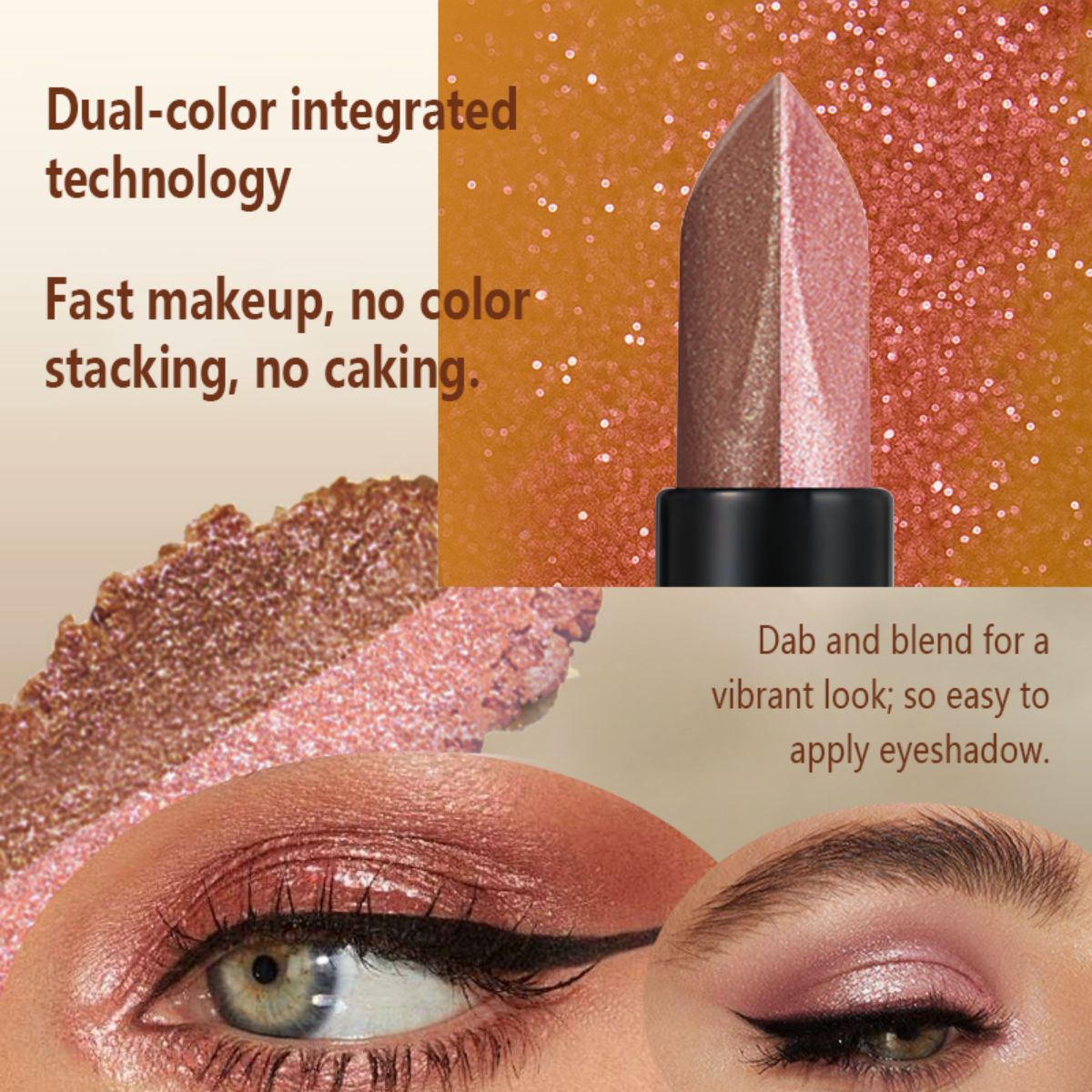 Double Color Eyeshadow Stick G - Eyeshadow Glitter Pigment ulasan dan harga