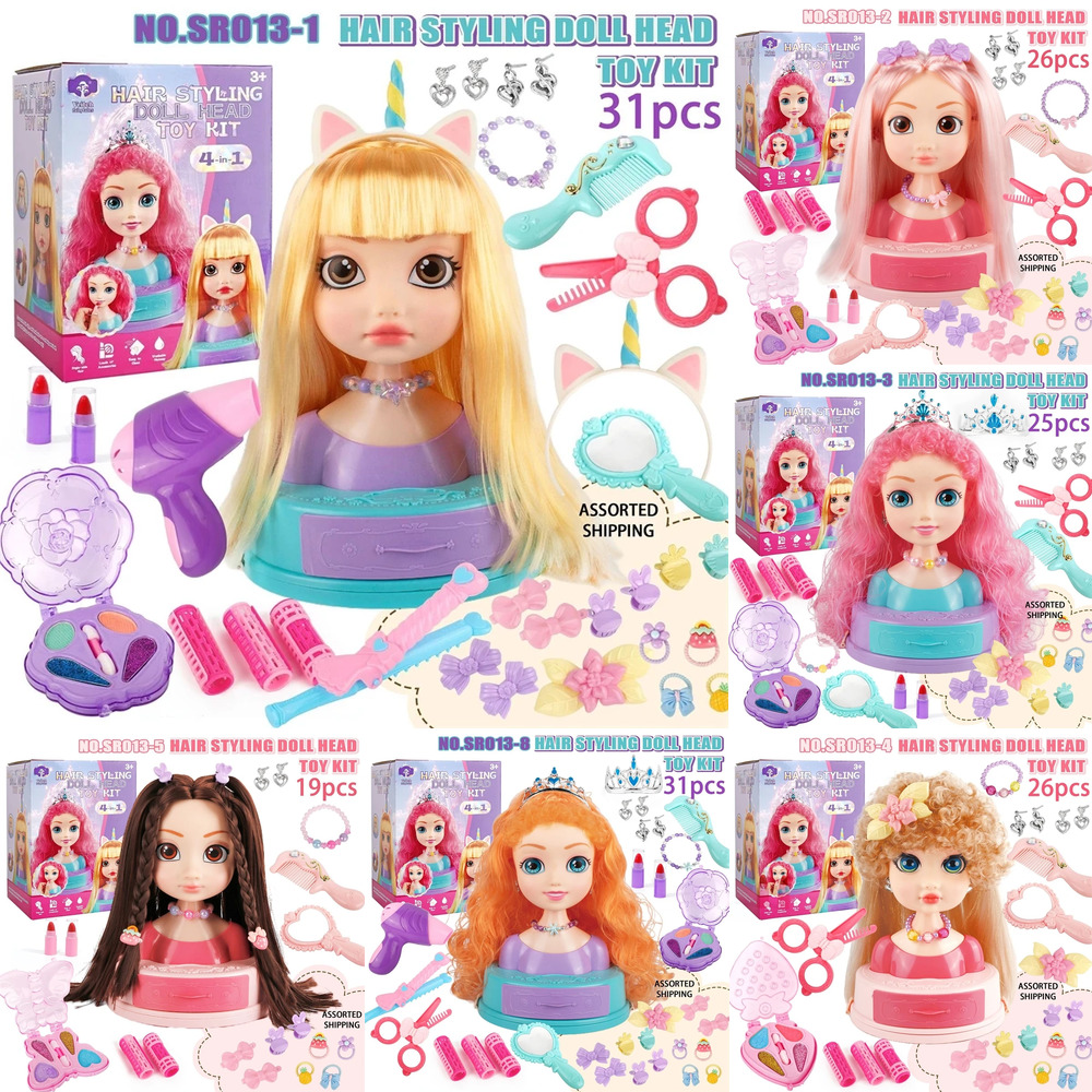Hair Styling Doll Head Makeup  - Beauty Makeup Set For Kids ulasan dan harga