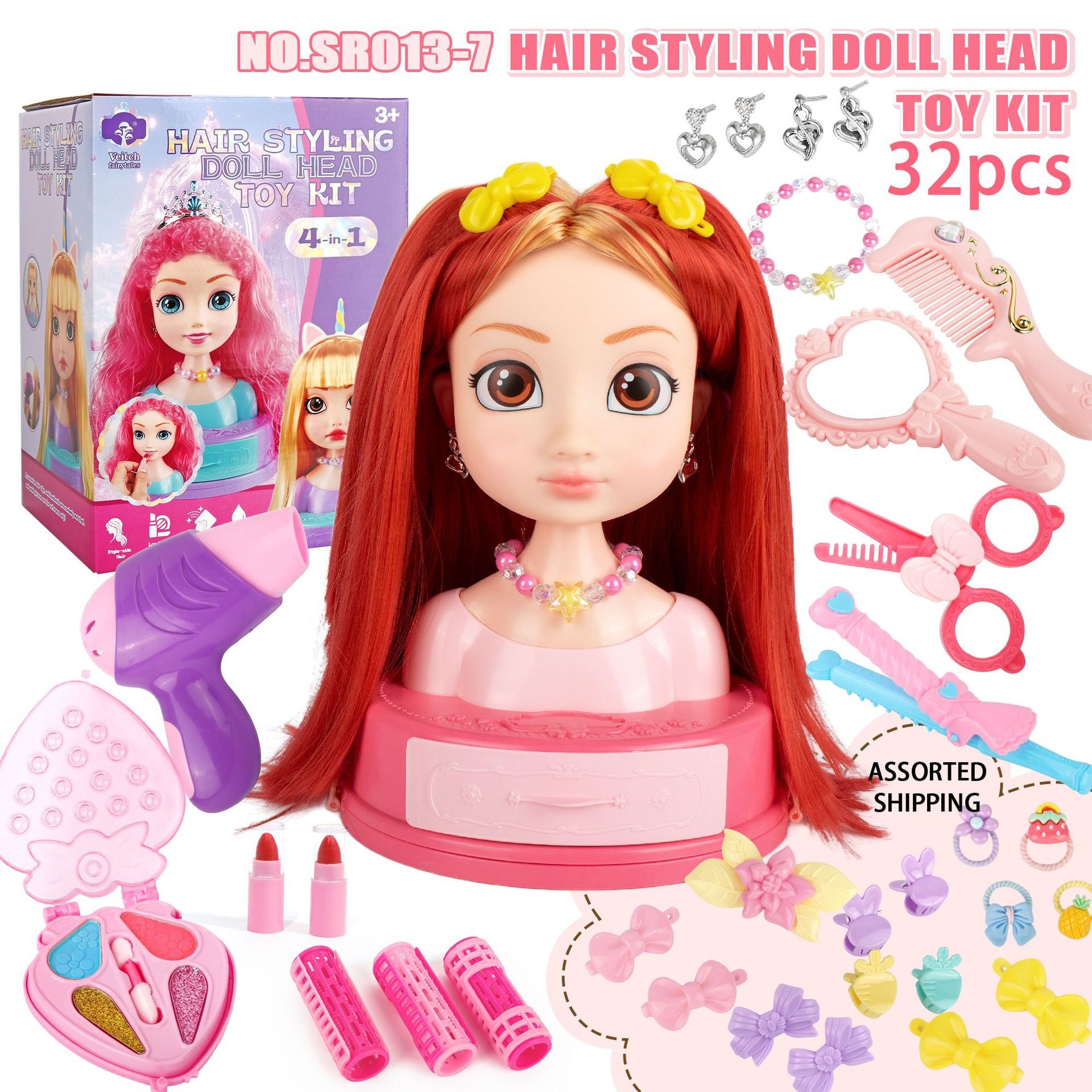 Hair Styling Doll Head Makeup  - Beauty Makeup Set For Kids ulasan dan harga