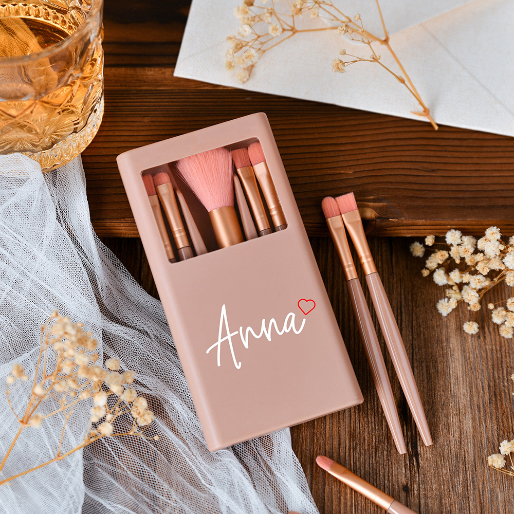Personalized 5pc Makeup Brush  - Beauty Makeup Bridal ulasan dan harga